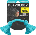 Playology Dog Toys | Dri-Tech Rope Tug of War Dog Toy for Tough Chewers | Peanut Butter Scented Medium Tug Rope Toys for Dogs