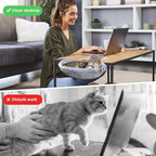 Cat Desk Bed, Adjustable Cat Desk Hammock, Cat Bed for Desk | Glow in The Dark, Removable Washable Cover, Sturdy Metal Frame, Desk Cat Bed, Cat Desk Perch, Supports up to 50 Lbs