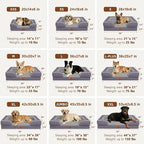 Comfort Expression Orthopedic Dog Bed for Extra Large Dogs with Bolster | Waterproof Dog Couch Bed with Washable Cover & Non-Slip Bottom, Supportive Egg Crate Foam XL Pet Bed, 45x35 Inch