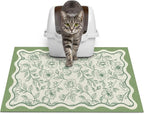 Glittme Cat Litter Mat, 24"x15" Non-Slip Washable Trapping Mat for Cats | Litter Trapping Mat With Thick PVC Coil To Catch Scatter, Soft On Paws And Waterproof Bottom To Protect Floors