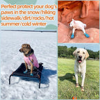 Dog Boots for Large Dogs, Medium Dog Boots & Paw Protectors for Hardwood Floors, Outdoor Dog Booties for Hot Pavement Winter Snow Hiking, Dog Shoes with Reflective Strips