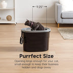 IRIS USA Large Top Entry Cat Litter Box, Hooded Privacy, Black/Gray | Multi-Cat Households, Protected Interior, Enclosed Top Access, Dog Proof Pan, Reduced Tracking, Odor Trapping