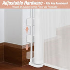 Reinforced 42" Extra Tall x 75" Wide Retractable Gate with Support Rods - Prevent Crawling Under Extra Tall Baby Gate Retractable Dog Gate Indoor Long Dog Gate Outdoor Retractable Pet Gate, White | Tall Retractable Baby Gate Prevents Crawling Under, Sp...
