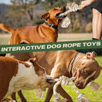 TwoEar Dog Rope Toys for Large Dogs - 3 Pack Dog Chew Toys | Indestructible Natural Cotton Rope Toys for Dogs - Tough Chew Tug of War Dog Toy for Boredom, Teeth Clean