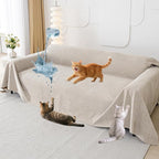Loiion Cat Scratch Proof Furniture Protector Waterproof Sofa Cover 134"x71" | Pet-Friendly Couch Protector, Anti-Scratch & Anti-Slip Sofa Cover For Cats Dogs Kids, Machine Washable