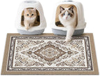 Unicorn Catcher 33"x22" Cat Litter Mat Non-Slip Washable Litter Box Mat | High-Density PVC Litter Catcher Mat Efficiently Traps Scattered Litter From Paws To Keep Floors Clean
