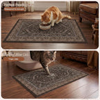 Glittme Cat Litter Mat, 33"x22" Non-Slip Washable Trapping Mat for Cats | Litter Trapping Mat With Thick PVC Coil To Catch Scatter, Soft On Paws And Waterproof Bottom To Protect Floors