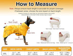 Skmeditec Dog Raincoat with Hood, Waterproof Puppy Rain Coat, Windproof Breathable Jacket with Mesh Lining, Outdoor Hiking Shell Coat for Extra Large Sized Dogs (Yellow, 2XL)