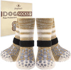 PUPTECK Non Slip Dog Socks to Prevent Licking for Hardwood Floors, Shoes for Hot Pavement Summer Small Medium Large Size Dogs Traction Control Booties Paw Protectors Boots Cold Winter