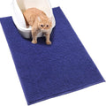 VIVAGLORY Cat Litter Mat Softgrip Litter Trapping Mat, 35"× 25", Navy Blue | Litterbox Rug Box Catcher for Indoor & Floor, Easy Clean Washable Less-Mess Waterproof for Cat