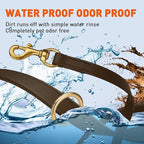 Viper Biothane K9 Working Dog Leash Waterproof Lead for Tracking Training Schutzhund Odor-Proof Long Line with Solid Brass Snap for Puppy Medium and Large Dogs 20in, Dark Chocolate Brown