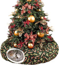 Cat Tunnel Bed Under Christmas Tree, 3x3ft Donut for Cats | Collapsible Polyester Fabric, 9.8in Tube Diameter, Holiday Green & Candy Cane Design for Kittens, Small Animals