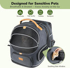 Morpilot Expandable Cat Carrier Backpack for Small Dogs & Cats Up to 12lbs, Breathable Mesh Pet Travel Backpack with Safety Leash, Foldable Airline Approved Carrier for Hiking Camping Outdoor, Grey