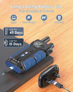 SLOPEHILL Dog Shock Collar,4200FT Dog Training Collar with Remote,Blue | IP68 Waterproof e Collar with Beep,Vibration,Safe Shock,Light,No Shock Mode,Shock Collar for Small Medium Large Dog 8-140lbs