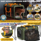 PAWZIDEA Expandable Pet Carrier Airline Approved, 18"×11"×11" Small Dog Carriers, Collapsible Top-Load Cat Carrier for 2 Cats Under Seat, Soft-Sided Puppy & Animal Travel Bag, ID Card, Up to 15lbs