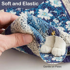 Glittme Cat Litter Mat, 33"x22" Non-Slip Washable Trapping Mat for Cats | Litter Trapping Mat With Thick PVC Coil To Catch Scatter, Soft On Paws And Waterproof Bottom To Protect Floors