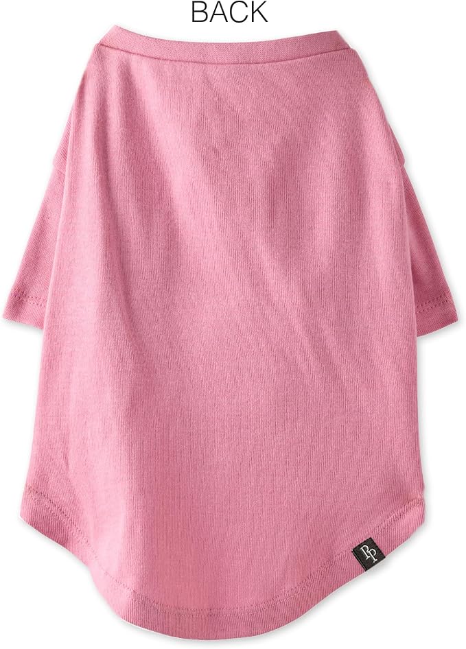 Pet Passion Toby II - The Perfect Tee, 8 Pack Short Sleeve Pet T-Shirt 100% Organic Cotton Tees Clothes for Small, Medium, Large Dogs, Rainbow Pink, Medium