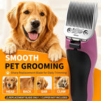 Size 3/4HT Detachable Pet Grooming Clipper Blade with Ceramic Cutter, 19mm 3/4 Inch Cut Length, Silver, Compatible with Andis, Oster A5, Wahl KM10, 1 Pack