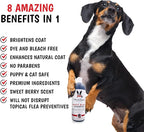 Warren London Magic Black Dog Shampoo | Brightens Any Dog Coat | Formulated for Darker Dog Coats | Puppy and Cat Safe Grooming Supplies | Berry Scent 128 Ounce, Made in USA