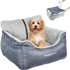 BurgeonNest Dog Car Seat for Small Dogs & Cats Under 25 lbs, Grey