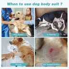 2 Packs Breathable Cotton Dog Recovery Suit for After Neuter Spay Abdominal Wounds Protector, Professional Anti-Licking Onesies for Male Female Pets Surgery Bandages, M Textured Bule Purple