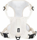 TUG No-Pull Dog Harness, 2 Leash Clips + Padded Handle (Medium, Cream) | Water-Resistant Padded Interior | Front No-Pull & Rear Clips | Padded Back Handle | Adjustable Straps | Lightweight