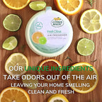 Citrus Magic Solid Air Fresheners, Fresh Citrus, 8 Ounce, Pack of 3 | Odor Absorbing, Passive Diffusion, Odor Elimination Up to 4 Weeks Each, Ideal for Home