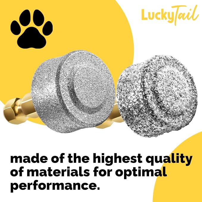 Dog Nail Grinder - Hard & Soft Replacement Heads - Small & Large Dogs - Premium Quality - Diamond Tip Drill Bit - Professional Dog Nail Trimmers - Grooming Tool kit - 2 Pack