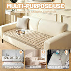 Waterproof Couch Cover for Dogs Washable,Nonslip Fuzzy Durable Pet Friendly | Soft Slipcovers for 3 Cushion Sofa Cover,Plush Thick Protector Fits Mat Bed Leather & Fabric Couches (Brown 27.6"x59.06")