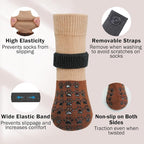 SCENEREAL Dog Socks to Prevent Licking Paws for Hot/Cold Pavement Anti Slip, Dog Shoes for Hardwood Floors, Dog Boots & Paw Protectors with Grippers for Small Medium Large Senior Dogs