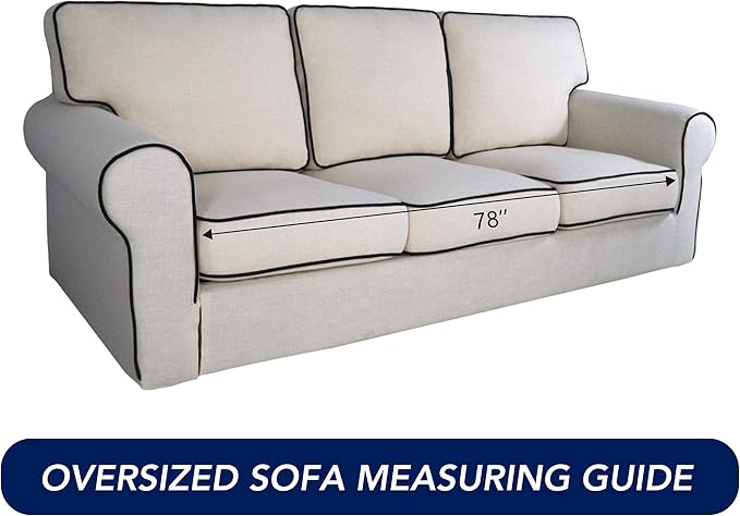 PureFit Reversible Quilted Sofa Cover, Water Resistant Slipcover Furniture Protector, Washable Couch Cover with Non Slip Foam and Elastic Straps for Kids, Dogs, Pets (X Large , Camel/Ivory) | Camel/Ivory, Water Resistant Couch Protector, Washable Pet C...
