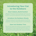 Kitty City Large Outdoor Cat Play Cube, Mesh Pop-Up Cat Enclosure for Indoor & Outdoor Use, Expandable Modular Cat Playpen with Zippered Access - Green