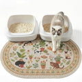 Bienbee Cat Litter Mat, 33" x 22" Dense Trapping Mesh for Litter Boxes | Litter Box Mat with PVC Mesh, Waterproof &Urineproof, Non-Slip Grip, Soft On Kitty Paws and Easy to Clean to Protect Floor