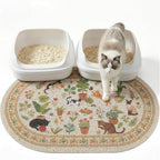 Bienbee Cat Litter Mat, 33" x 22" Dense Trapping Mesh for Litter Boxes | Litter Box Mat with PVC Mesh, Waterproof &Urineproof, Non-Slip Grip, Soft On Kitty Paws and Easy to Clean to Protect Floor