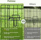 PETIME Foldable Metal Dog Exercise Pen/Pet Puppy Playpen Kennels Yard Fence Indoor/Outdoor 8 Panel 24" W x 36" H with Top Cover and Bottom Pad