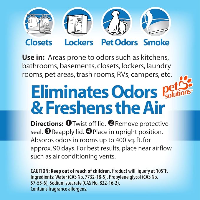OdoBan Solid Odor Absorber Eliminator for Home and Small Spaces, Fresh Linen Scent, 14 Ounces Each, 6-Pack