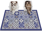 Glittme Cat Litter Mat, 33"x22" Non-Slip Washable Trapping Mat for Cats | Litter Trapping Mat With Thick PVC Coil To Catch Scatter, Soft On Paws And Waterproof Bottom To Protect Floors