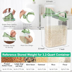TBMax Rice Container Cereal Storage Container 2 Pack, Kitchen Pantry Dry Food Storage Holder with Easy-Pouring Spout & Handy Cup, Small Pet Dog Cat Food Dispenser for Daily Feeding