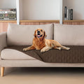 gogobunny 3X Stronger Waterproof Pet Blanket, Scratch Proof Furniture Protector for Dogs Cats, Reversible Cover 30x70 Inch, Dark Chocolate