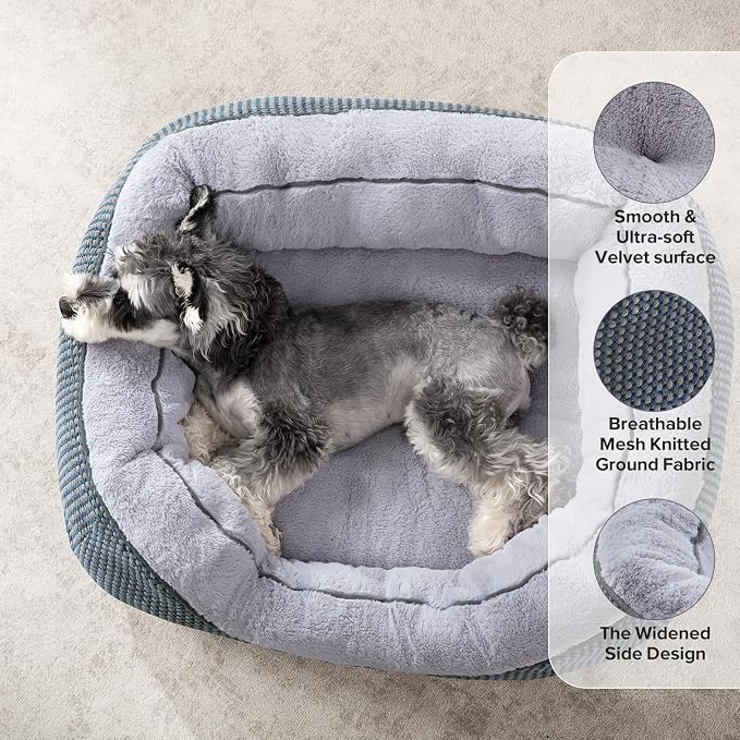 INVENHO XL Dog Beds Large Sized Dog, Washable Orthopedic Warming Soft Sleeping Durable with Anti-Slip Bottom