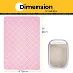 Conlun Cat Litter Mat Litter Trapping Mat, 35" x 23" Premium Durable PVC Grid Mesh with Scatter Control, Non-slip, Less Waste Cat Litter Box Mat, Pink