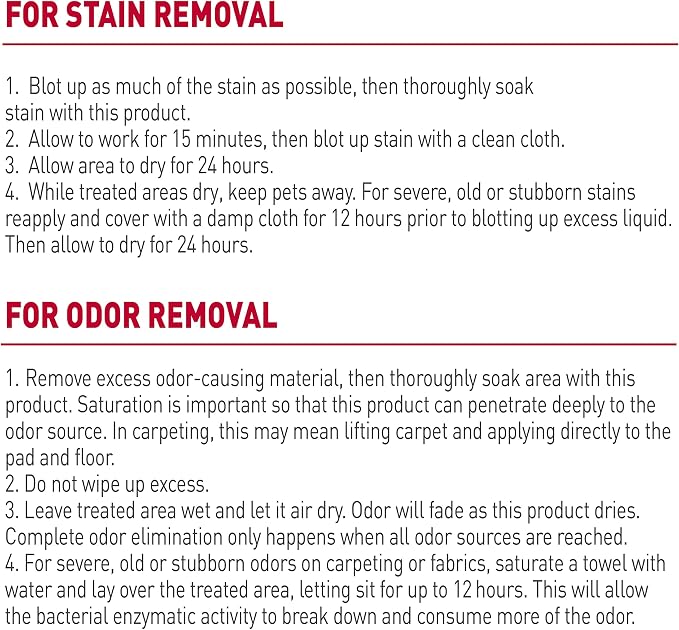 Nature’s Miracle Dog Stain & Odor Remover, Enzymatic Cleaner, 170 oz Refill