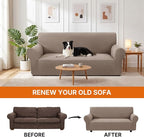 XINEAGE Stretch 3 Seater Slipcover, Non-Slip Pet Couch Cover,Khaki | Washable Furniture Protector, Elastic Bottom, Dogs & Cats Friendly, Scratch-resistant, Fast Setup, High Elasticity