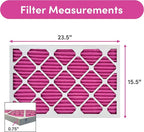 16x24x1 Air Filter (4-Pack) | Made in the USA | Color Changing | Remove Cat and Dog Odor | MERV 8 for Pet Hair Dander and Dust | 15.5"x23.5"x0.75" Exact Size