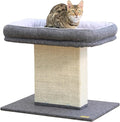 Catry Cat Perch with Washable Replaceable Bed & Wide Sisal Scratching Post | Cat Tree with Washable Replaceable Bed for Large Cats, Thick Sisal Scratching Post, Sturdy Cat Tower, Easy Assembly Cat Tree