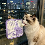 Dog Cat Lick Mat and Slow Feeder Bowl Set, Thickened Food Grade Silicone with Strong Suction Cups, Anxiety Relief Calming Lick Pad for Bathing Grooming Training