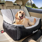BurgeonNest Dog Car Seat for Small Dogs & Cats Under 55 lbs,Black