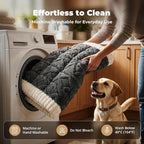 Avont Dog Bed for Car Back Seat, 2026 New Backseat Pet Bed Mat | 52.3"x23.6" Back Seat Pet Cover for Dogs Machine Washable Non-Slip Thick Plush Travel Mat for SUVs Trucks Camping - Dark Grey