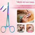 Dog Grooming Scissors,Rainbow Curved Chunkers Shears with Safety Round Tips,Sharp and Durable 6 in 1 Dog Scissors for Grooming