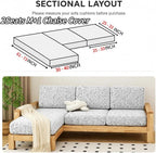 Stretch Sofa Slipcover, 2026 Upgraded Non Slip Couch Cover with Adjustable Straps, Pet Dog Cat Friendly Furniture Protector for 3 Seater, Washable for Living Room
